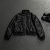Men's Retro Pilot Leather Jacket: Mountain Eagle Cotton Winter Parka