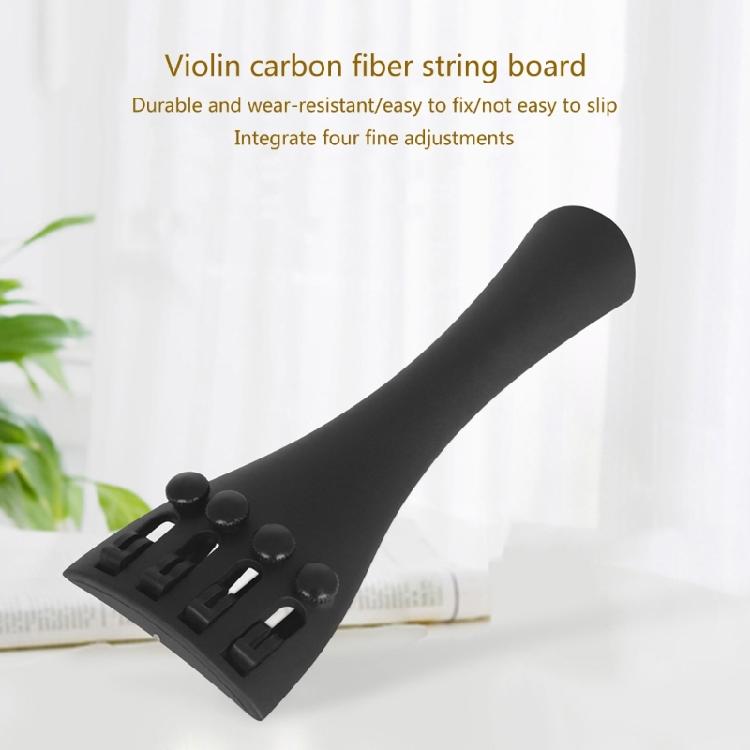 Carbon Fiber Violino Tailpiece for 4/3 4/4 Violin Replacement Part Easy to Use