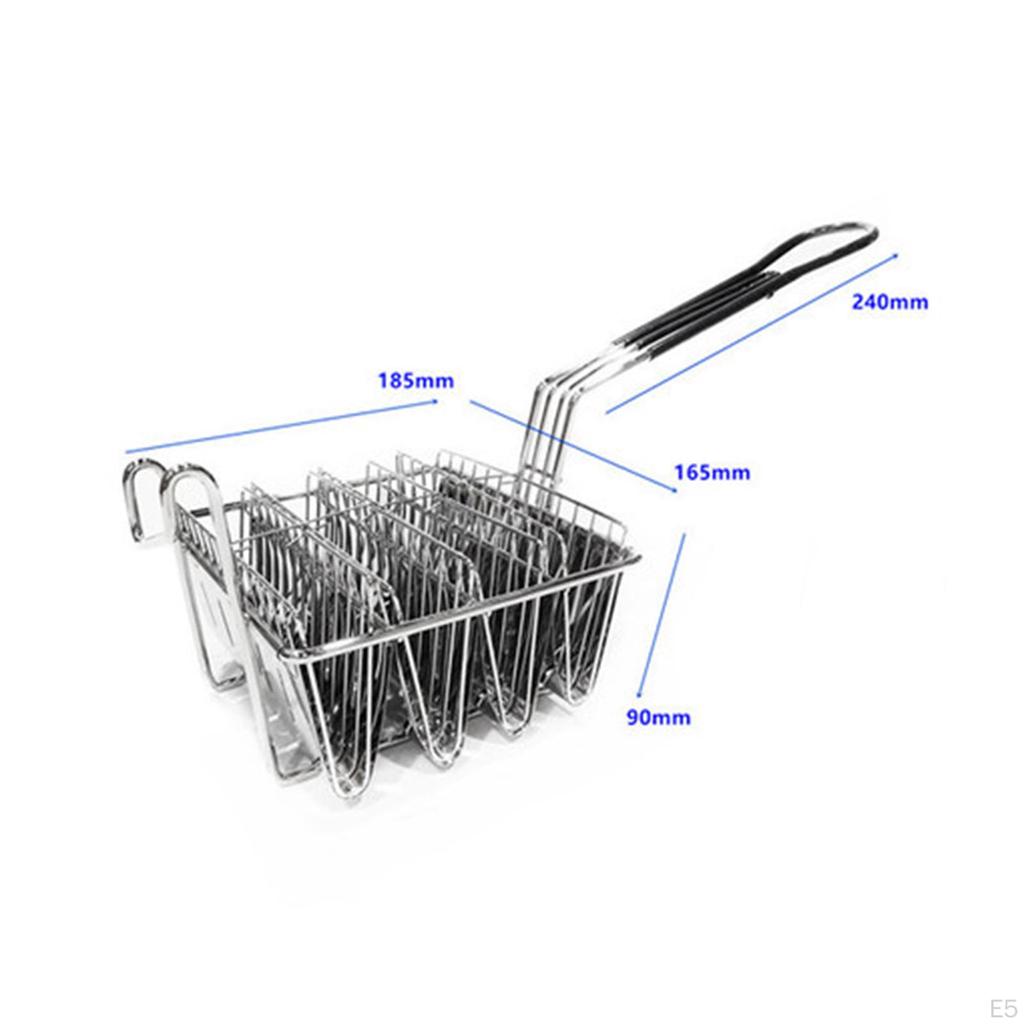 Fryer Holder Basket with Grip Handle, Practical, 4 /6 Shells Optional
