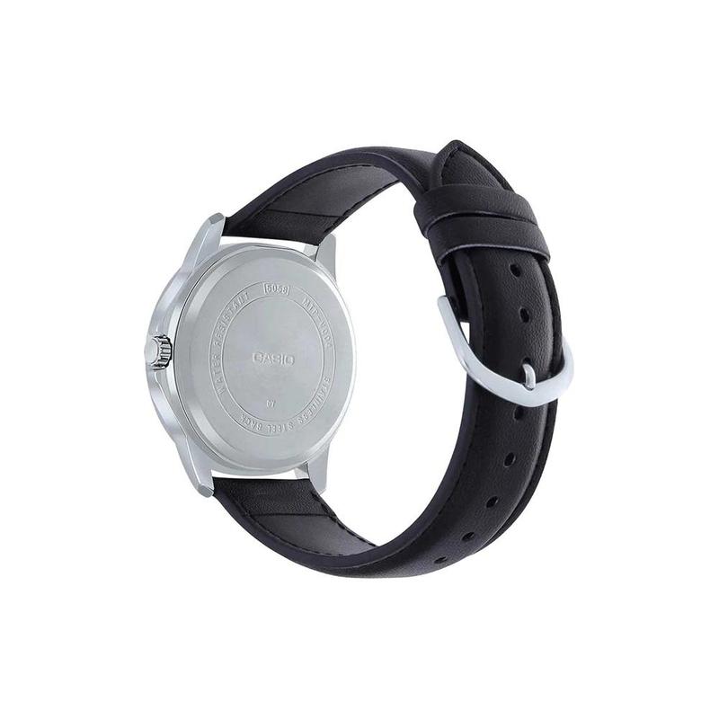 Casio STANDARD Series Retro Fashion Simple Quartz Movement Genuine Leather Strap Japanese and Korean Watch Women's Watch Black Dial LTP-V004L-1B