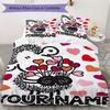 Custom Name Sheepworld Pattern Bedding Uilt Set Uilt Cover Pillowcase Home Decoration Birthday Gift (1*duvet Cover+2*pillowcase Without Core)