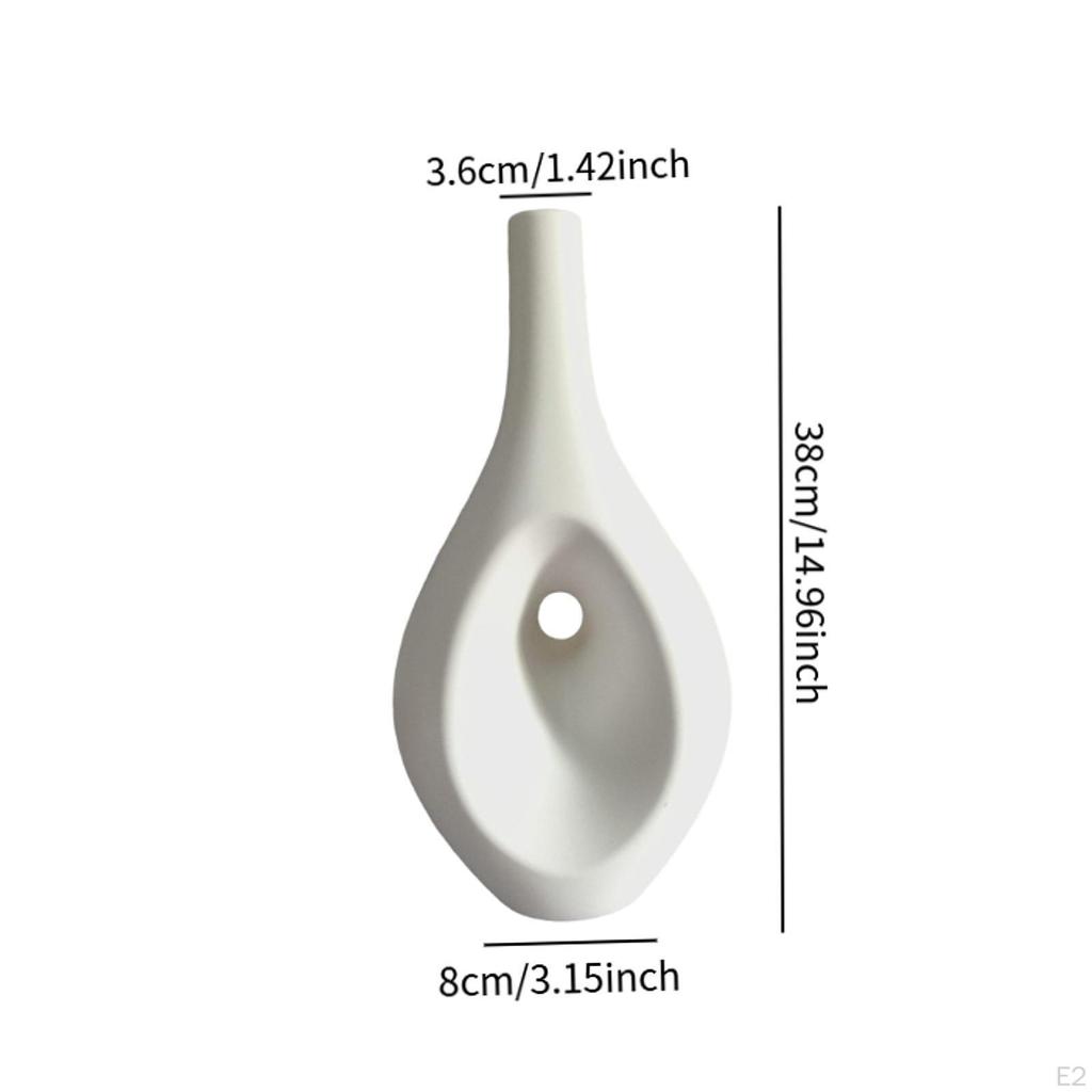 Decorative Flower Vase, Minimalist Container, Dried Arrangement for Entryway,