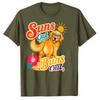 Summer Golden Retriever Dog Graphic T Shirt Suns Out Buns Out Funny Beach Tee Tropical Hibiscus Sun Print Crew Neck Oversized