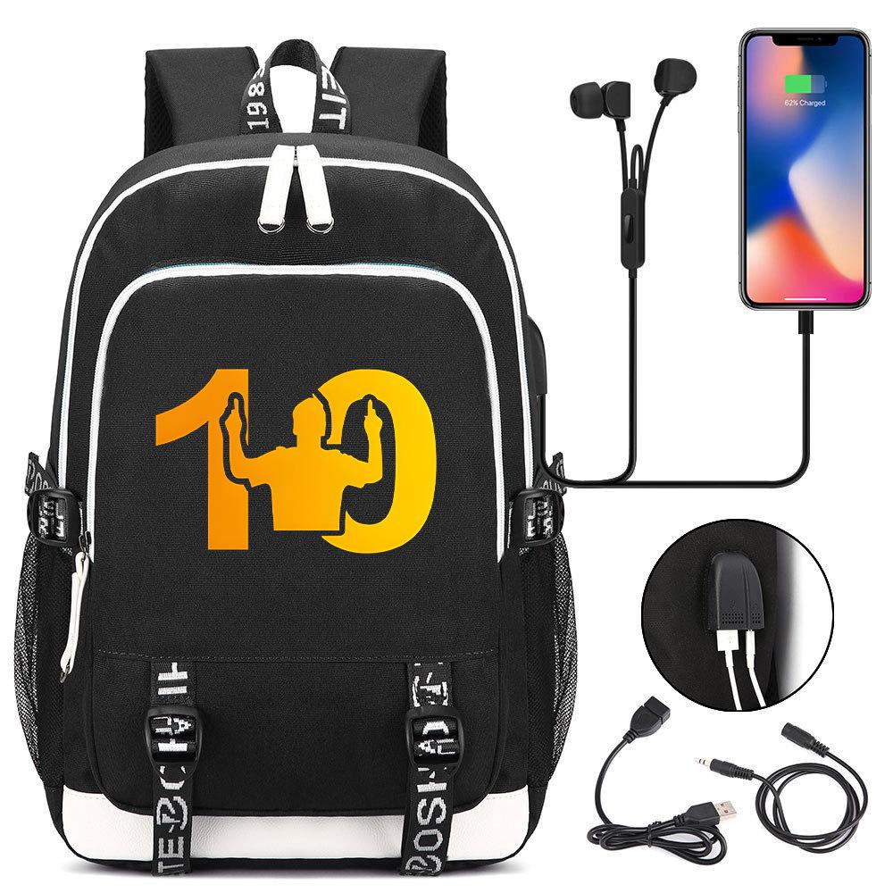 Large Capacity Schoolbag with Shoulder Strap; Student Three-piece Pencil Case Set