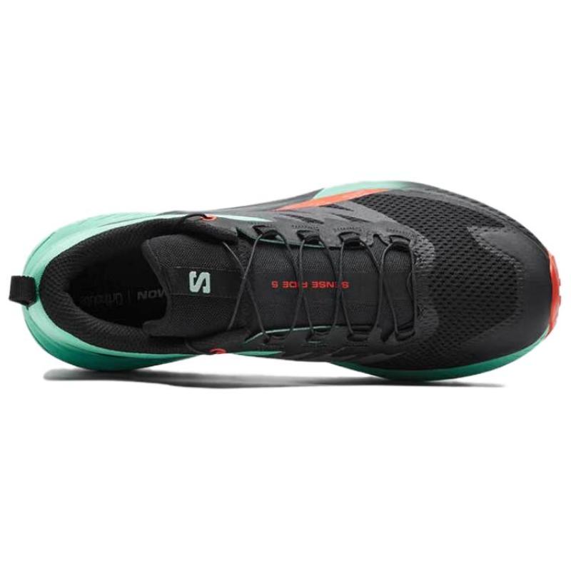SALOMON Sense Ride 5 Cushioning, Breathable, Lightweight Low top Casual City Commute Running Shoes Men's Black Sneakers 476982