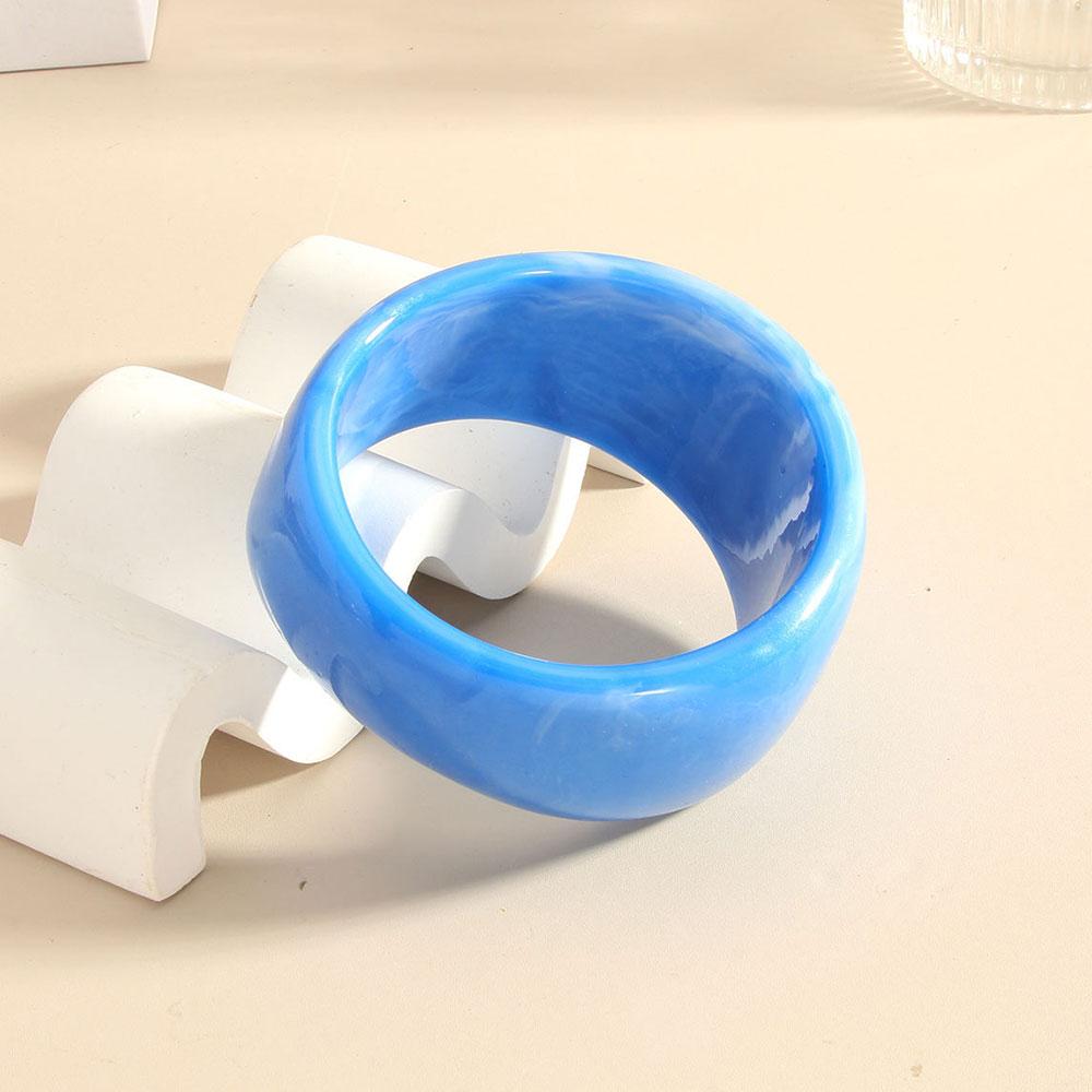 Retro Irregular Geometric Chunky Brown Resin Bangles Wide Acrylic Bracelets Bangle for Women Girls Summer Jewelry
