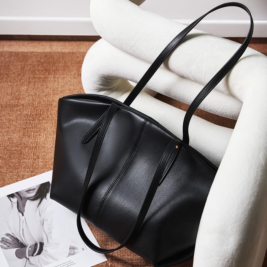 Leather Women'S Bags Fashion Casual Shoulder Large Bags Cowhide Women'S Handbags Large Capacity Tote Bags