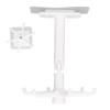 No Punch Unique Shape Hook Rotatable Storage Holder Wall Hanger for Home Bathroom(White )