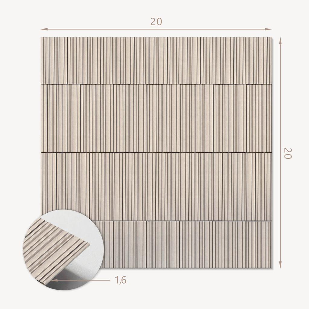 Zestaw Kafelków Winylowych Prosty Montaż Równoległe Linie Na Tle 20X20X20 Cm