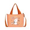 Cartoon Cute Rabbit Strawberry Print Children Shoulder Canvas Bag For Daily Use