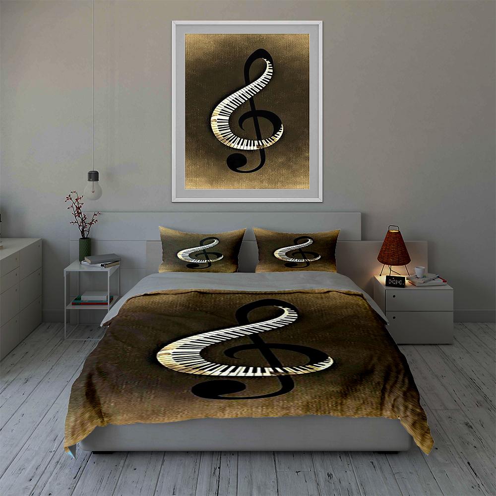 Musical keyboard design. Bedding Duvet cover sets Duvet covers Pillowcases gifts (1 * Duvet Cover 2 * Pillowcases, without duvet insert)