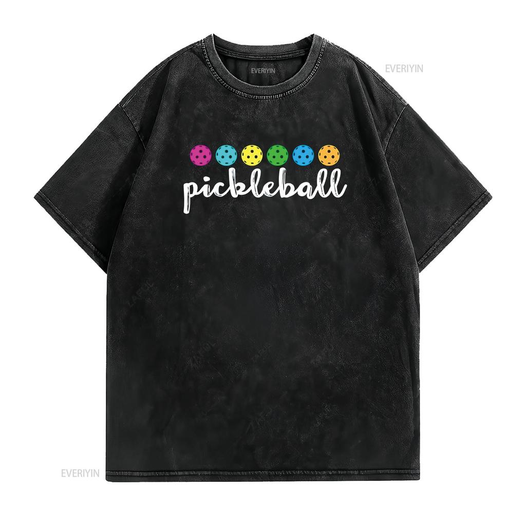 Womens Women s Pickleball Lovers Cute T Shirt vintage Washed designer clothes graphic homme Breathable Top For Everyday Wear