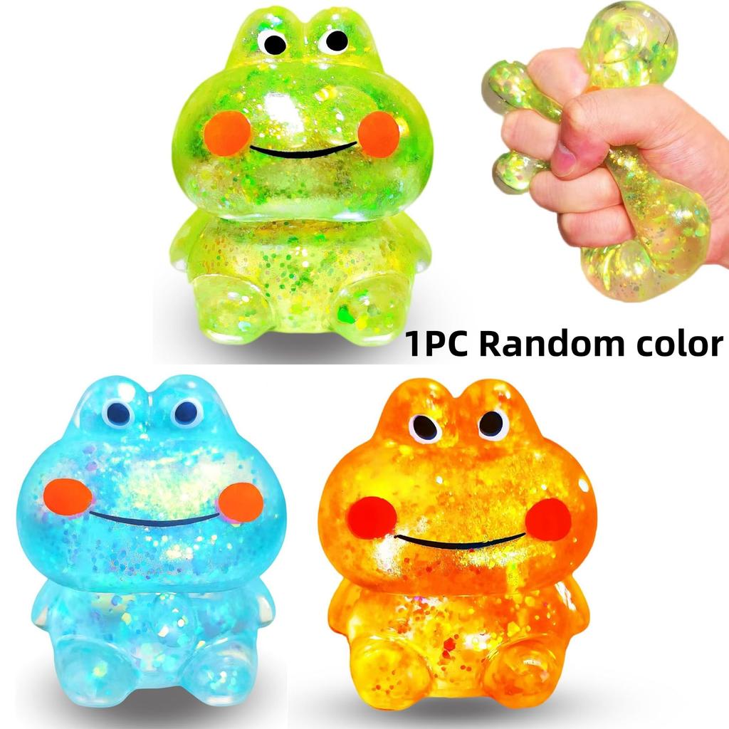 Squishy Frog Stress Balls Stretchy Squish Ball Sensory Squeeze Fidget Toys Stress Relief Balls for Kids Anxiety Relief Gifts