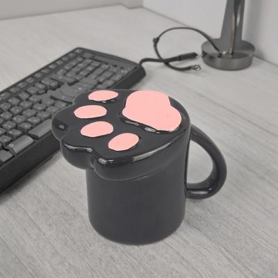 Ceramic Pink Cat Paw Cup Pattern Cup Cute Home Cat Paw Shape Milk Cup Breakfast Cup Office Cup