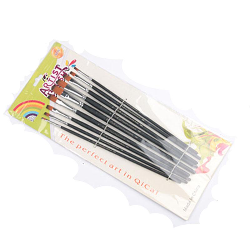 Cross-Border Nylon Bristle Brush Set: Flat & Angled Oil, Watercolor, Acrylic Painting Brushes