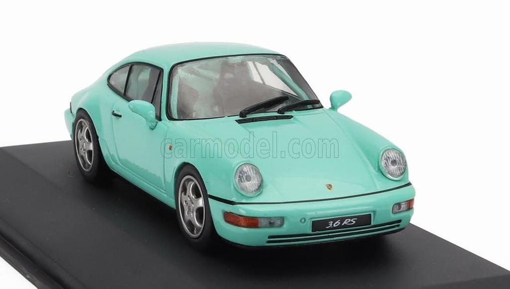 Solido Porsche 911 964 RS Diecast Car Scale Clubsport Coupe 1994 1/43 (Light Green) [Used]