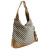 Gucci New Jackie Handbag 246907 Diamante Bamboo Fringe Brown Canvas Women Used