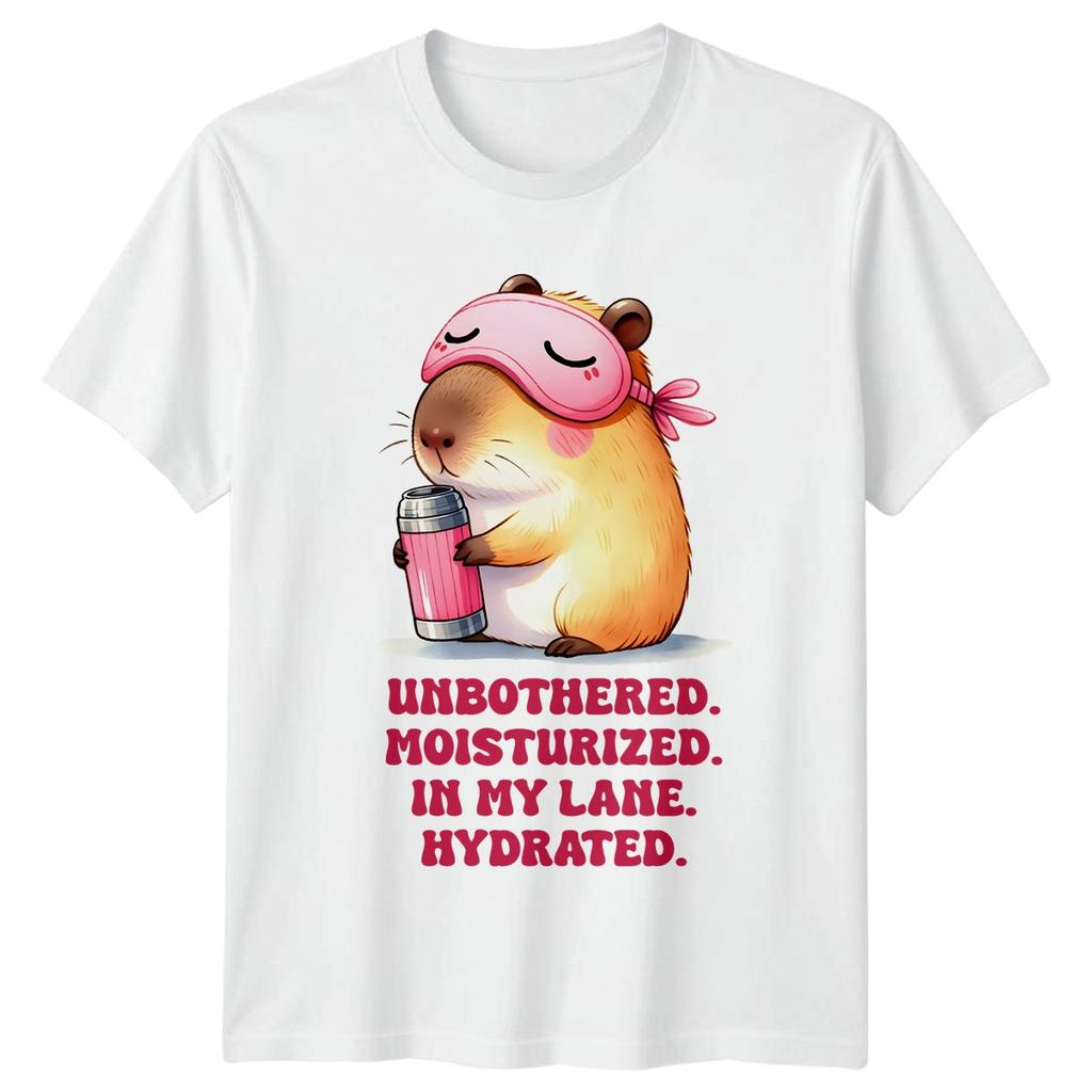 Unbothered Moisturised In My Lane Hydrated TShirt Capybara Animal Lover And Her
