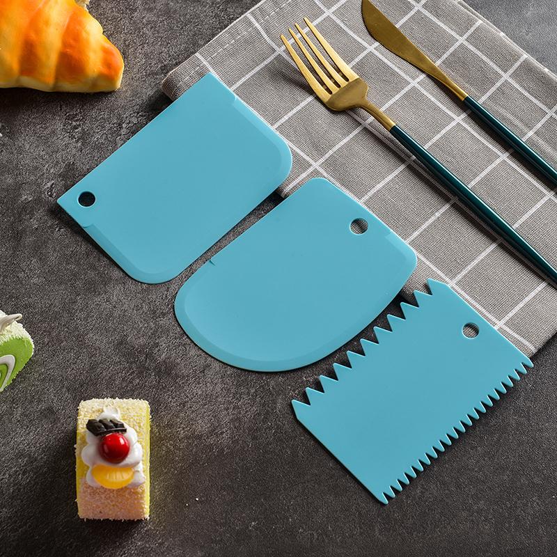 3 Pcs/Set Baking Pastry Tools Plastic Dough Knifespatulas Cutters Cake Tool
