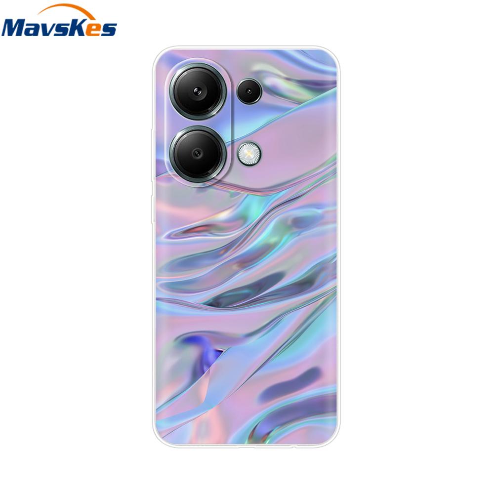 For Poco M6 Pro Case For Xiaomi Poco M6 Pro 4G Cover Fundas Coque Camera Protector Soft Silicone Phone Back Case For Poco M6 Pro