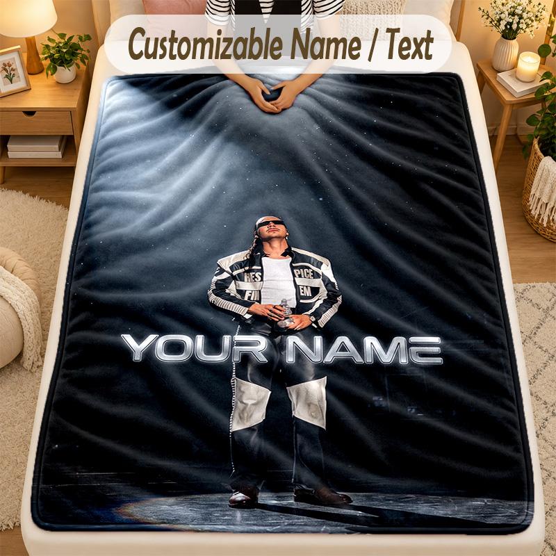 Flannel BlanketApache 207 Custom Name Text Personalized Soft Warm Throw Blanket Home Decor Gift