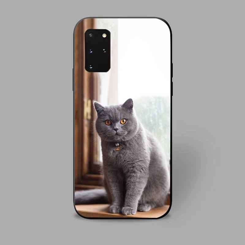 Gray Cat Phone Case For iPhone Samsung Galaxy Redmi Xiaomi Oppo OnePlus Note S A 7 8 9 10 11 12 13 14 20 21 22 23 53 54 Pro Max Plus Ultra TPU Soft