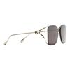 Gucci Double G Pattern Design On Temples Metal Rectangular Sunglasses Women's Gold