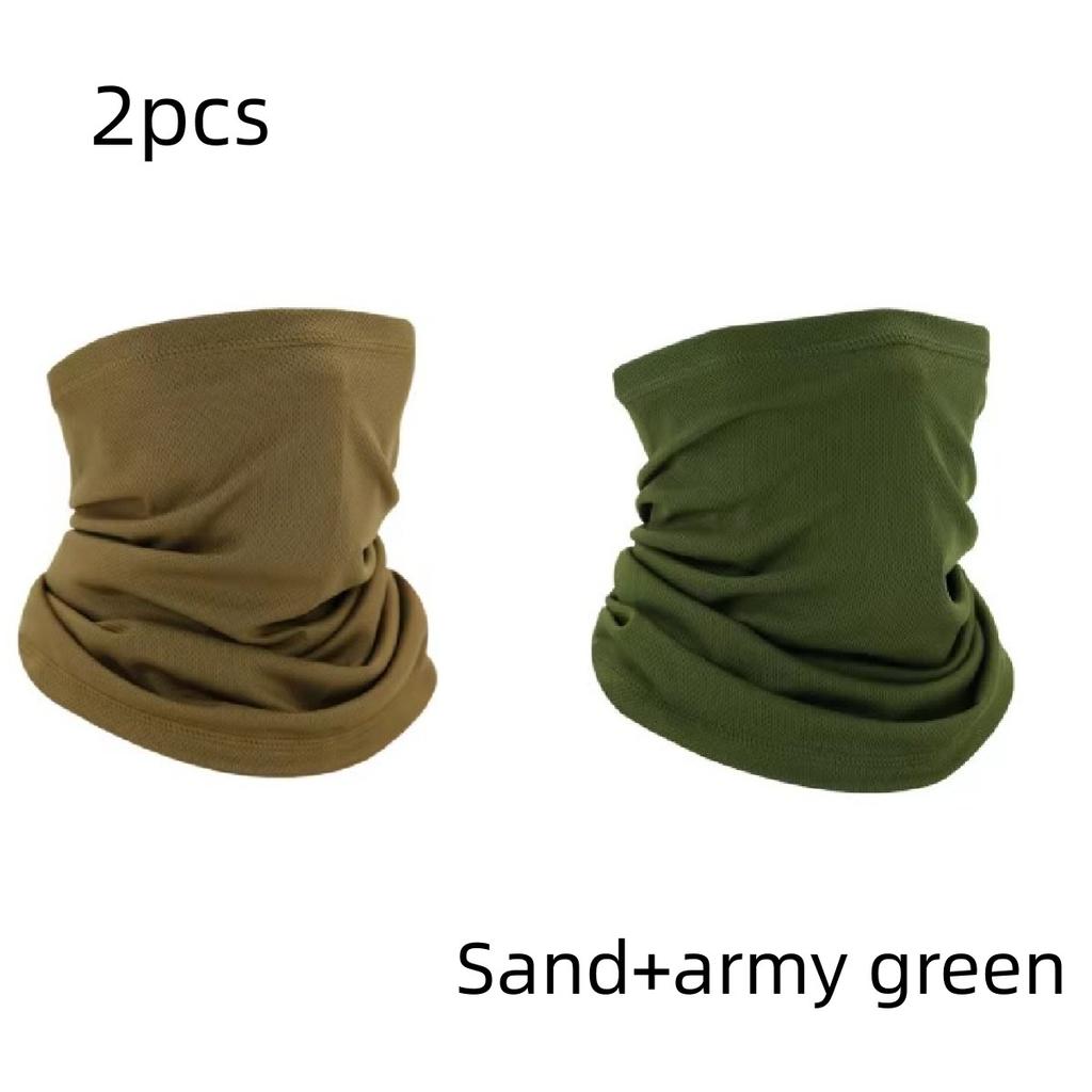 Men Windproof Neck Gaiter Elastic Tube Scarf Ear Cover Male Head Scarves Half Face Sun Ring Headscarf Headband Bandana