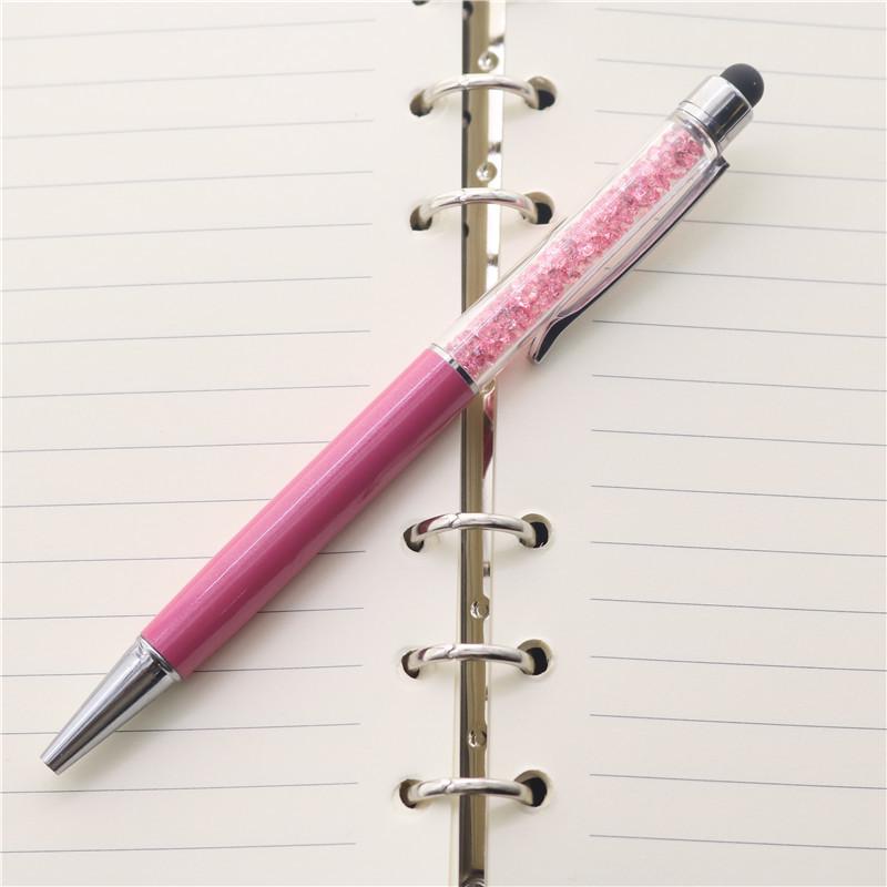 Shuo Lei Kristallen Stylus Pen: Metalen balpen met diamanten accent