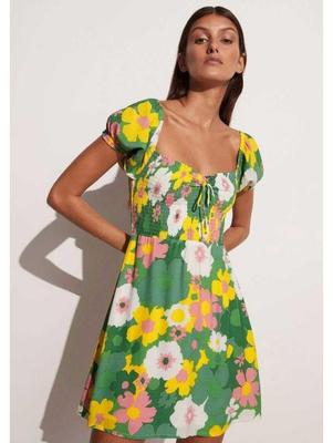 Rayon Fit and Flare Below The Knee One Piece Dress for Women Party Wear Top Tunic