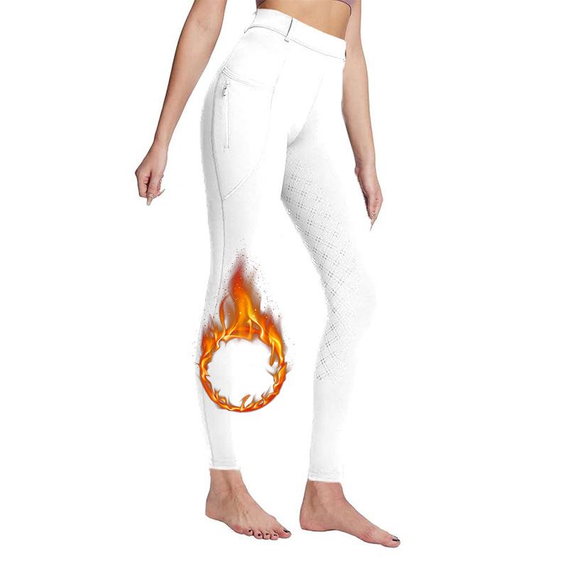 

Флисовые бриджи для верховой езды: Полностью силиконовые противоскользящие, износостойкие, эластичные бриджи для осени/зимы L белый