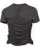 Peulleeoeob Handmade Twisted T-Shirt (Fl-119_Charcoal)