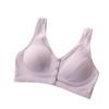Underwire-Free Front Closure Bra for Middle-Aged & Elderly - Lightweight, Easy-Off, Solid Color Design