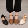 New Spring and Summer Pointed Head with Sandals Soft Sole Soft Surface Fashion Temperament Wedge Heel Bag Head Hollow Sandals