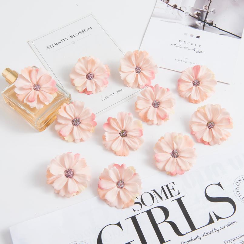 10/20pcs Artificial Flowers Cheap Daisy Heads Mini Home Wedding Decorations Diy Scrapbooks Fake Plants Festival Wreath Headdress