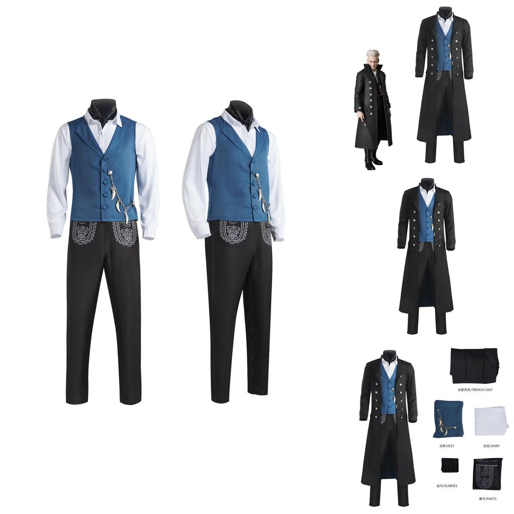 Enchanting Fantastic Beasts 3 Cosplay Costume For Johnny Depp's Grindelwald Character
