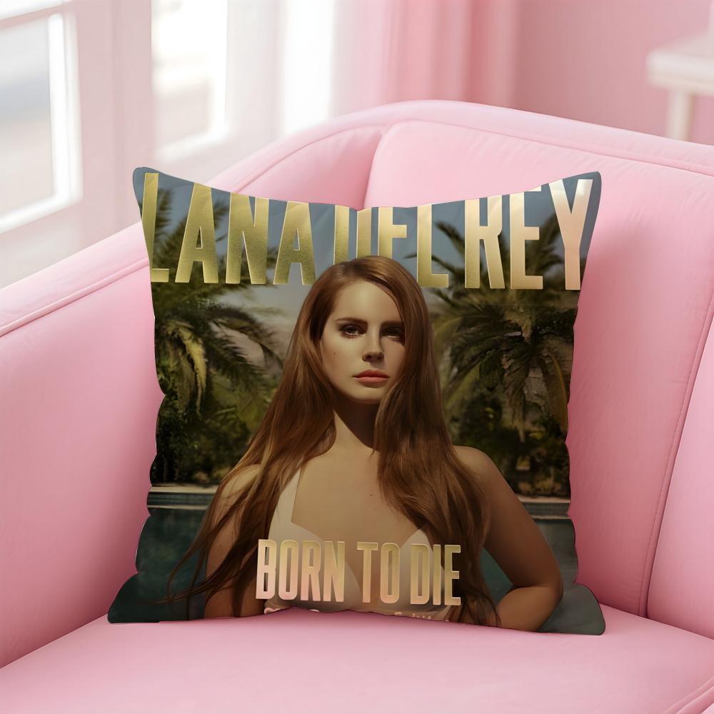 Singer Music Lana Del ReyR Cushion Cover Pillow Case Soft Skin Friendly Fabric  Concealed Zipper