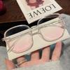 Korean Style Simple Temperament Gradient Sunglasses Pink Powder Blusher Glasses Women  Blue Light Blocking Glasses