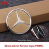 52mm 57mm Solid 3D & Flat Star Cap Cover Badge Nickle Car Emblem for Mercedes Benz Steering Wheel Center Logo Black Silver Gold QO1