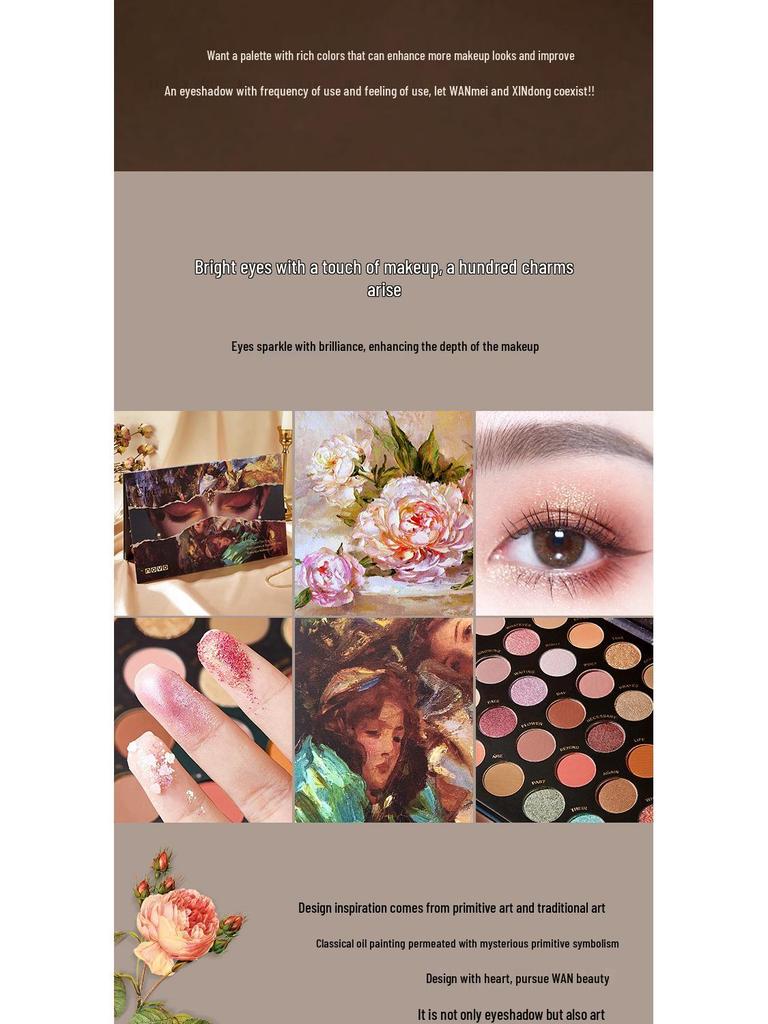40-Farben Lidschattenpalette in Erdtönen für Anfänger – Perfekt für das tägliche leichte Make-up