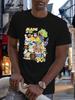 Retro 90s Cartoon Print T-shirt - Vibrant Nostalgic Graphic Tee with "MADE IN THE 90s" Design