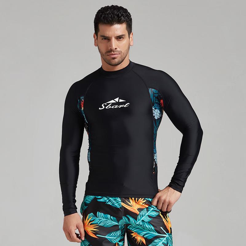 SBART Men s Quick-Dry Sunscreen Split Surfing Diving Suit Top