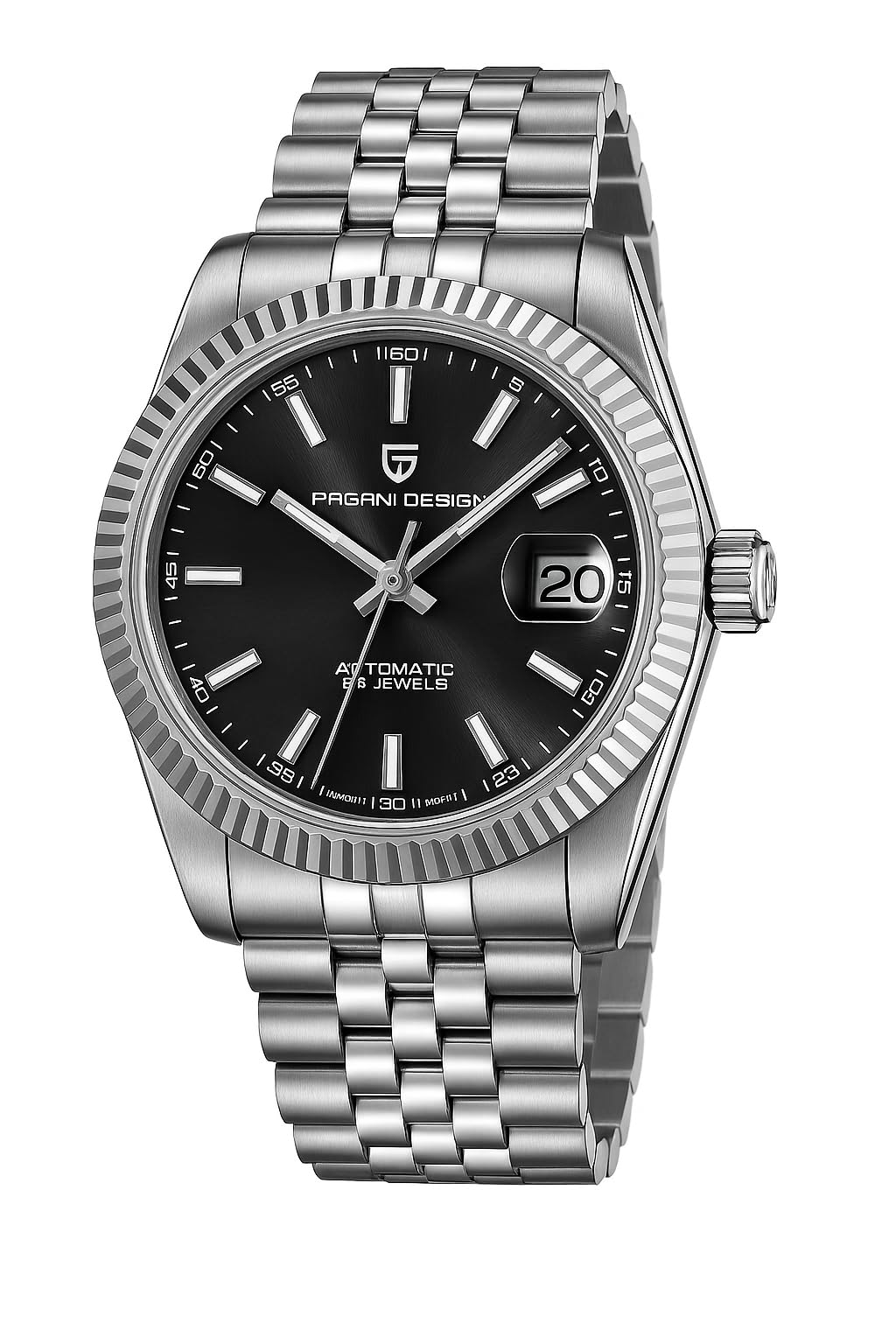 

Автоматические мужские часы для дайвинга с черным циферблатом, сапфировым стеклом и прочным черным безелем