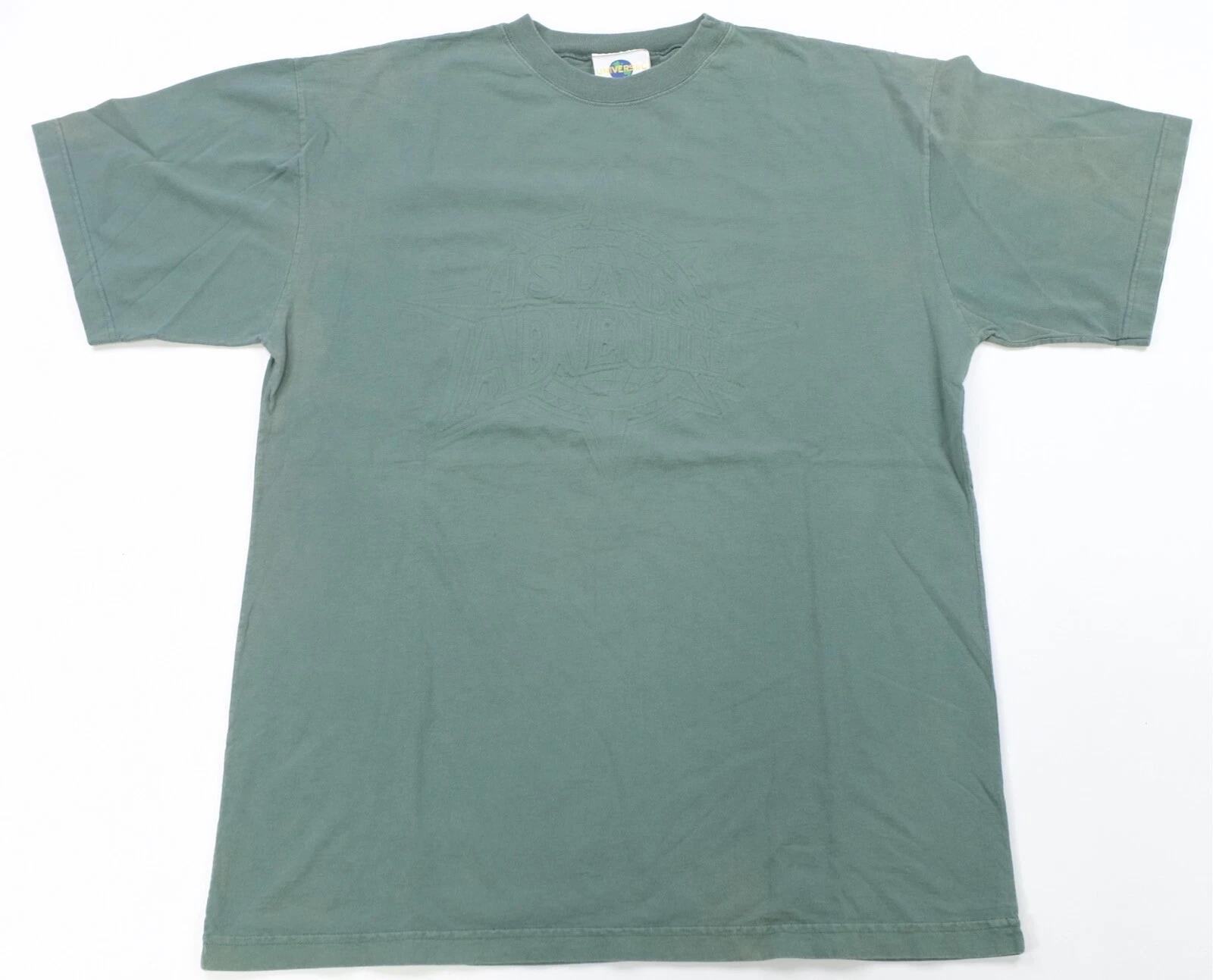 Rare VTG UNIVERSAL STUDIOS Islands of Adventure Embossed T Shirt 2000s Green XL 3XL