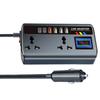 Car Inverter Outlet 12V/24V to 220V Car Converter for Plug Outlet Fast Charging Ports Portable Automotive Charger Inverter 3 USB