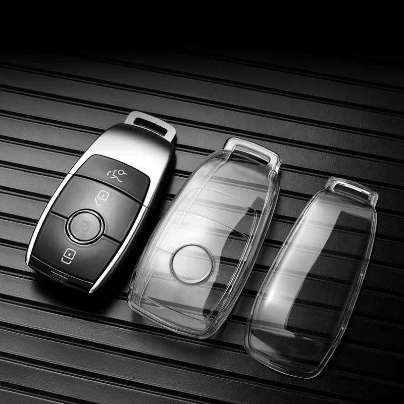 Transparent Tpu Car Key Cover Case Shell Protective Bag For Mercedes Benz A E G Gls Class W177 W205 W213 W222 G63 X167 Maybach