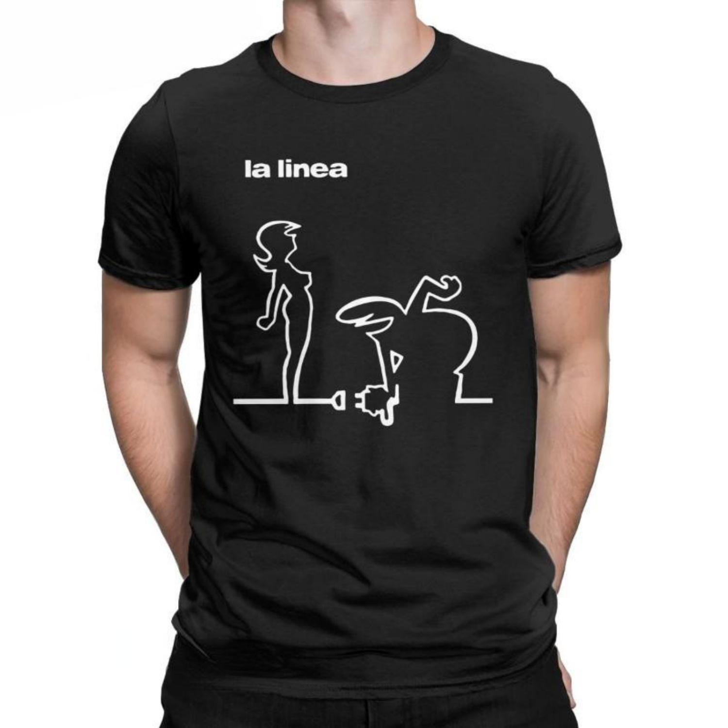 

Мужская одежда La Linea Femme Sexy Retro Чистая футболка Лето для мужчин Футболки с графикой оверсайз Ropa Hombre Camisetas Custom S чёрный