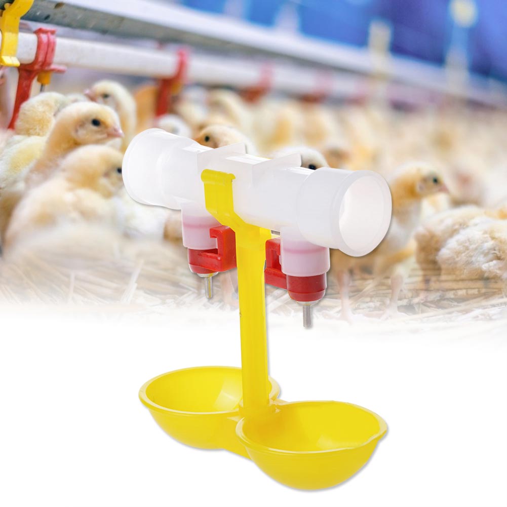 Chicken Water Drinkers Feeders For Poultry Waterer Quail Chicken Water Supply Feeder (1 2inch)