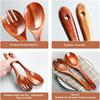 2Pcs Wooden Salad Spoons Acacia Salad Tongs Durable Wood Salad Mixing Dinner Fork And Spoon Long Handle Salad Server Spoons Set