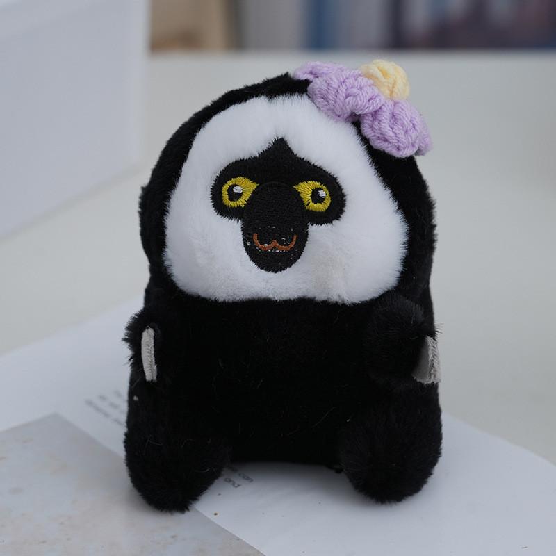 Irresistibly Cute Colorful Flower Monkey Plush Toy Keychain Soft Accessory For All Ages фиолетовый